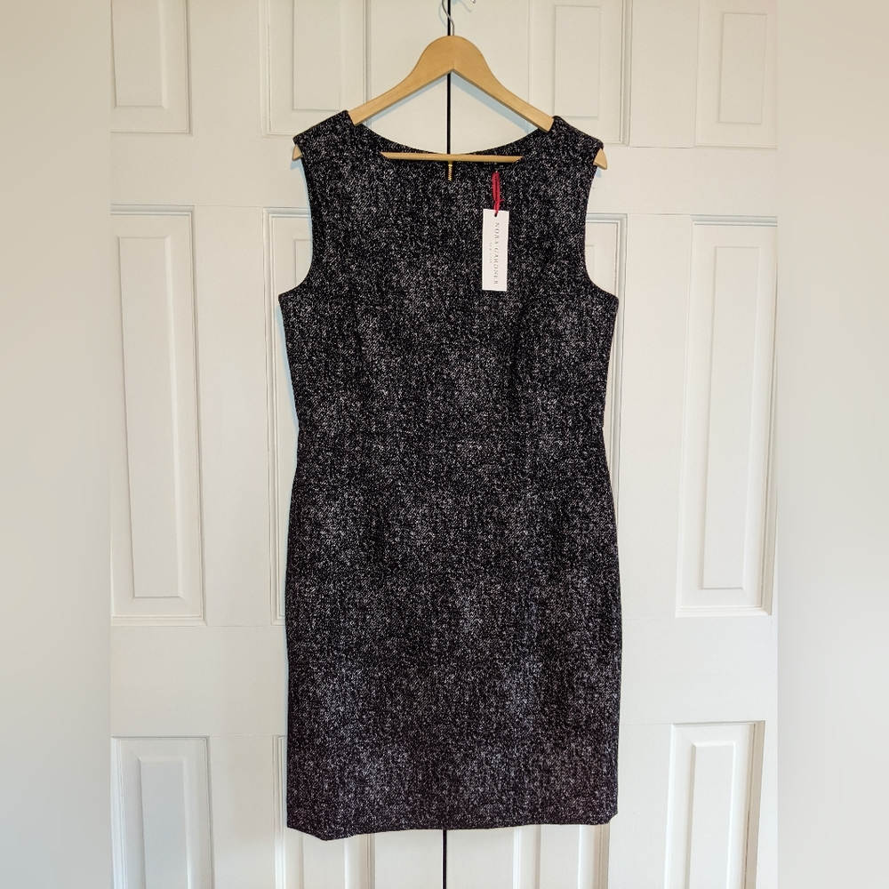 NWT Nora Gardner Olympia Dress - Black and White Italian Tweed - Size 16